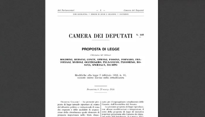 projeto de lei sobre a cidadania italiana documento